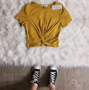 Mustard yellow crop top